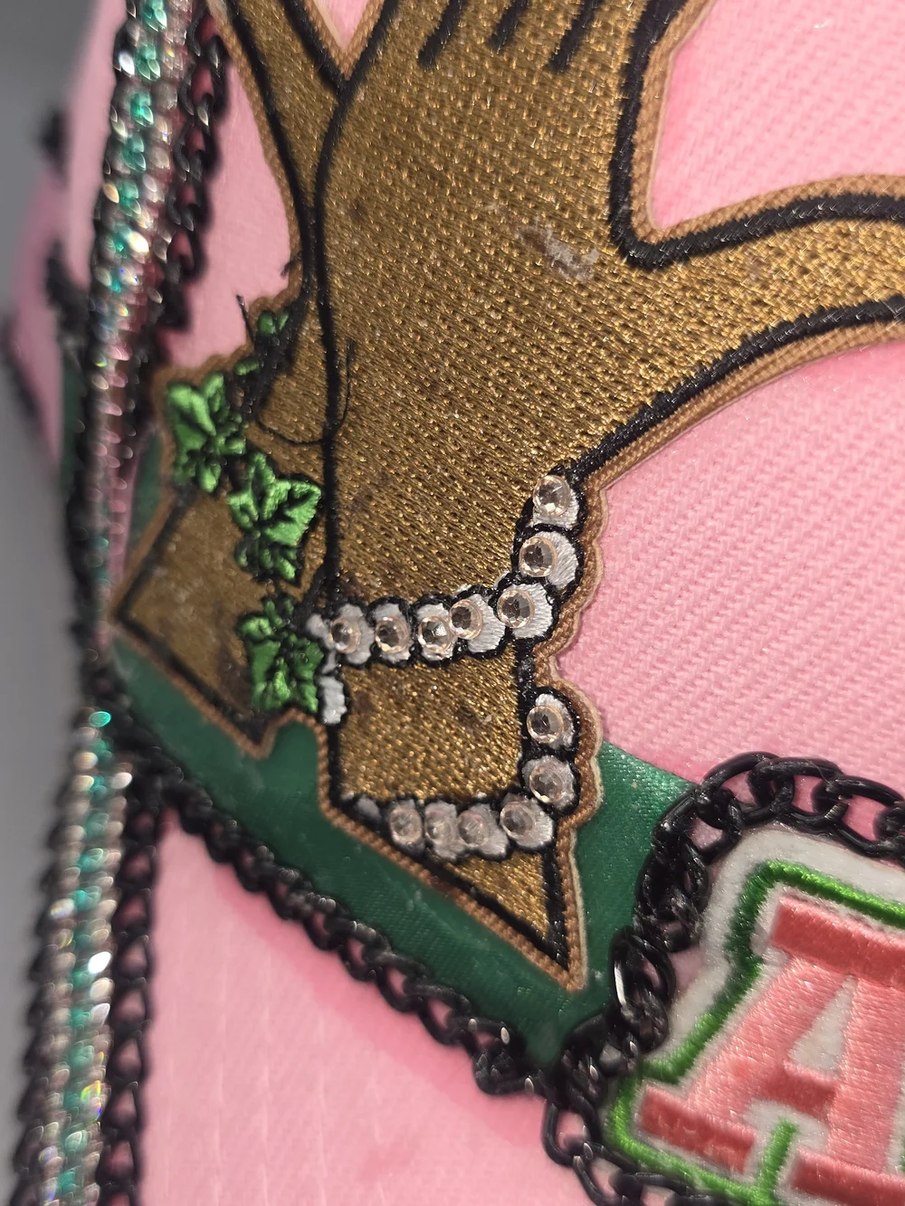 AKA Sorority Hat and Tie NECKLACE SET.